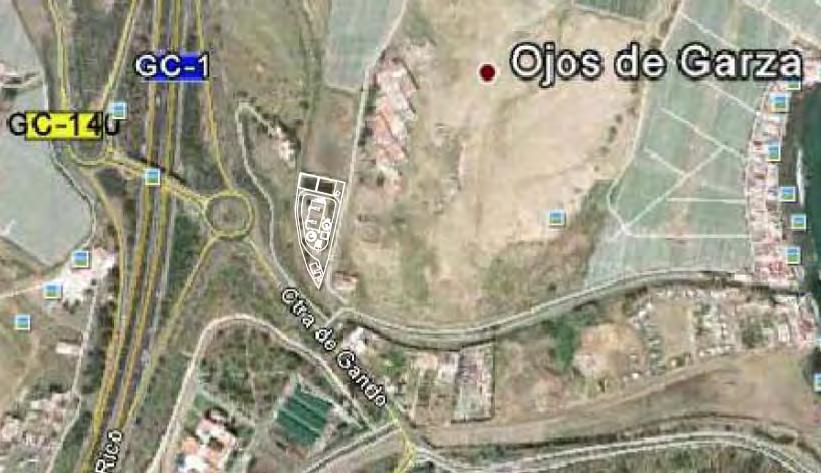 1 SITUACIÓN Y EMPLAZAMIENTO El emplazamiento de La EDAR Ojos de Garza se situará en el Barranco de Gando, junto a las