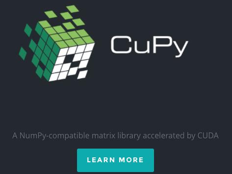 CuPy 1 : Just released!!! Librería open-source para matrices acelerado con NVIDIA CUDA.