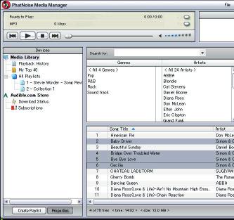 Creación de una lista de reproducción estática y adición de canciones 1 clic en y seleccione una opción disponible.