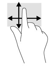 Deslizamiento con un dedo El deslizamiento con un dedo se usa principalmente para recorrer o desplazarse a través de listas y páginas, pero también puede usarlo para otras interacciones como
