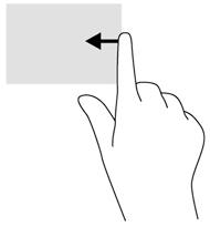 Para invertir la rotación, mueva su dedo índice en el sentido contrario, desde las 3 hasta las 12.