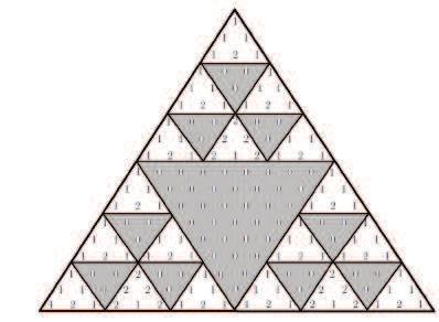 Representión del Triángulo de Psl en Z LA PIRÁMIDE DE PASCAL L Pirámide de Psl se onstruye de l siguiente mner: olomos en l punt