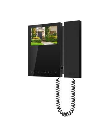 GAMA PRODUCTOS Mini Monitor con micro teléfono full-duplex con pantalla de 4,3 16/9 en B/N o color Mandos con tecnología
