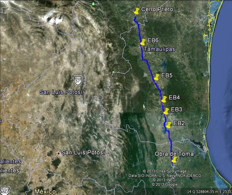 Acueducto: Monterrey VI Acueducto de 372 km Del Río Pánuco en Veracruz a la Presa Cerro Prieto, en Nuevo León La mayor obra