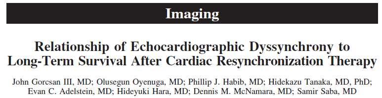 JUSTIFICACIÓN: la capacidad de predicción de la asincronía ecocardiográfica para la respuesta a la TRC no esta clara.