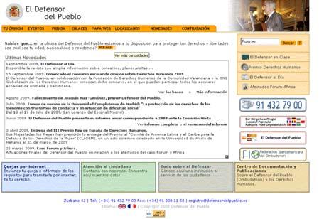 El nuevo portal institucional como espacio participativo en el cumplimiento de la Ley11/2007 Punto de partida Nuestra Institución cuenta con un sitio web con información general,