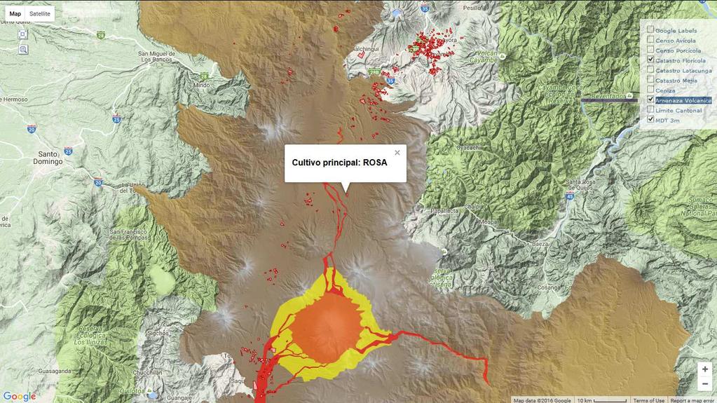 Erupción Cotopaxi/ Aplicaciones prácticas del uso de la información Mapade