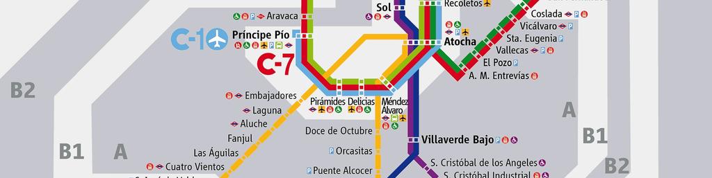 Cercanías del núcleo de Madrid se