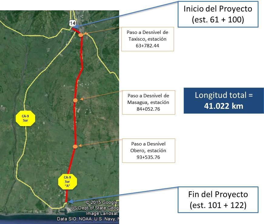 3. Autopista Escuintla- Puerto Quetzal ICE: CIV Comprende la mejora, adquisición de derecho de vía, operación y mantenimiento de las 2 pistas que integran el tramo carretero