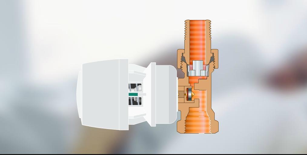 Energy savings with thermostatic radiator valves Dispone de un liquido que se expande, cuando llegamos a la temperatura requerida, Este liquido empuja en embolo, restringiendo el paso de