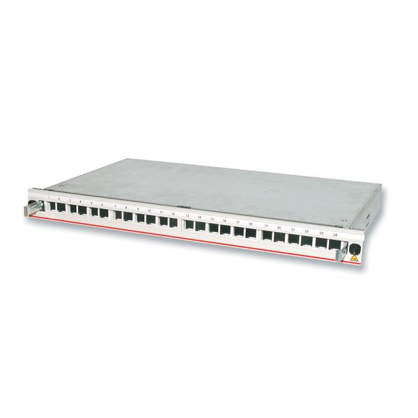 Paneles de parcheo LANmark-OF Empty OF patch panels with sliding mechanism. Suitable for direct termination or splicing.