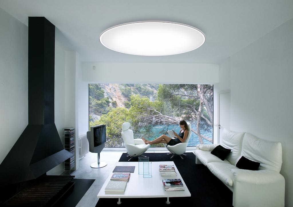 3 BIG Lámpara accesible a techo para aplicaciones de interior, diseñada por Lievore, Altherr, Molina. Distribución de luz directa, difusa y uniforme.