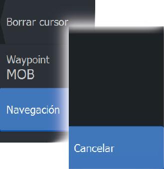 Al activar la función MOB, las siguientes acciones se llevan a cabo de forma automática: Se crea un waypoint de MOB en la posición actual de la embarcación.