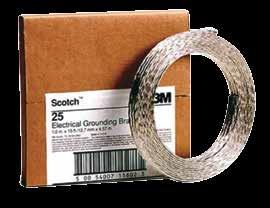 25 Scotchrap Scotchrap 50 Trenza metálica en hilos de cobre Nº 30 AWG. Espesor: 90,4 mils. Capacidad eléctrica igual que el cable Nº 6 AWG.
