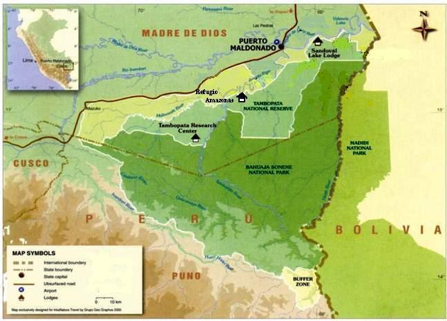Programa Selva Sur Selvas de Tambopata La Reserva Nacional de Tambopata y el Parque Nacional Bahuaja- Sonene en la amazonia peruana, contienen unos de los bosques más prístinos y diversos del planeta.