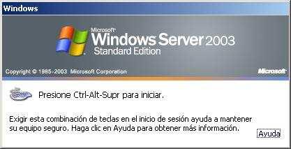 3.2.- Configuración de Windows 2003 Server Tras instalar la máquina virtual "Windows 2003 Server" que va a realizar las funciones de servidor de nuestra red o instalar el servidor en una máquina