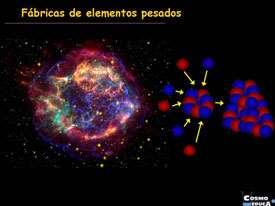 En la explosión de supernova se produce la energía suficiente para que núcleos