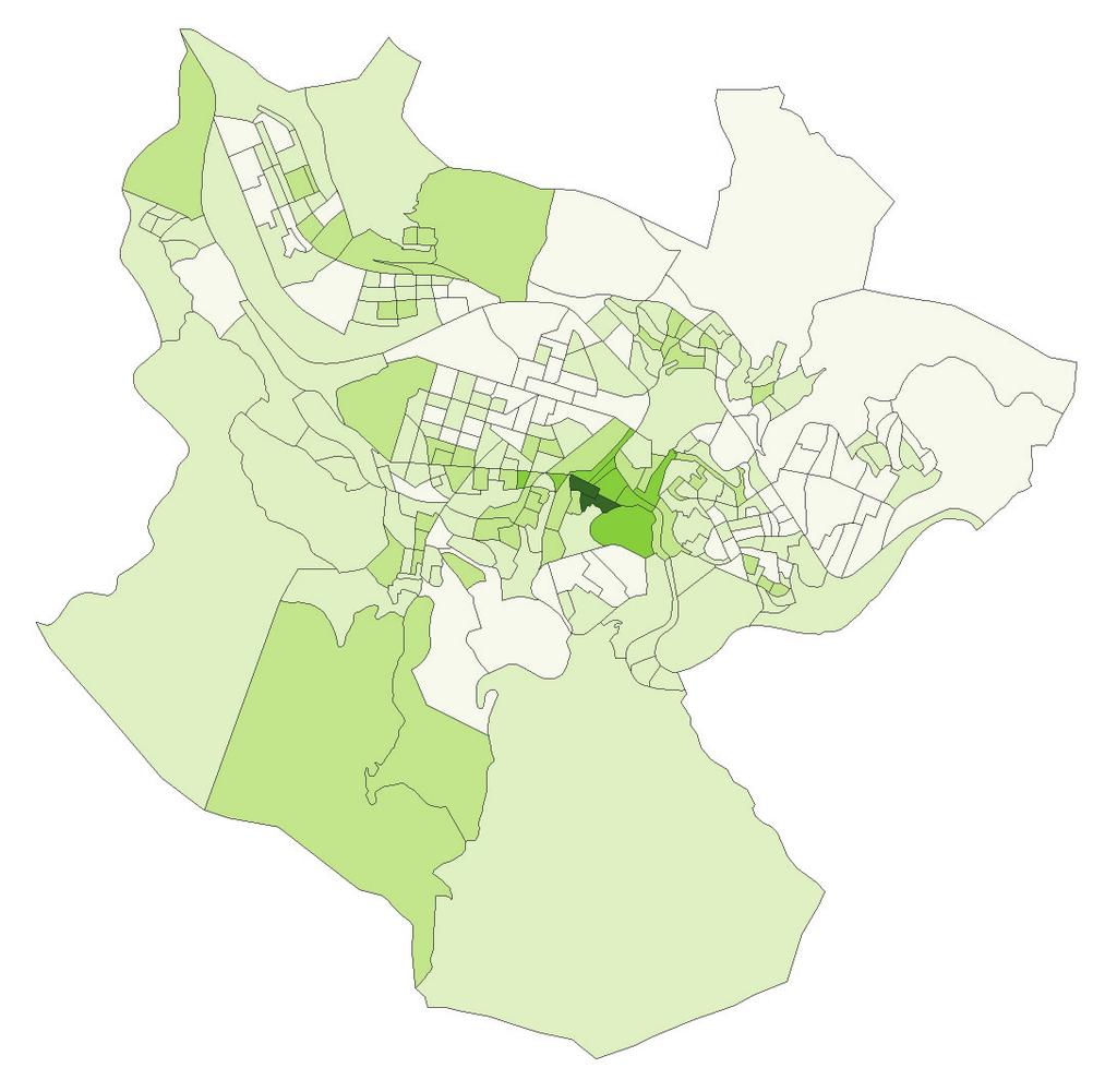 Mapa 2. Barrios de Bilbao por porcentaje de extranjería, 2009 Mapa 3.