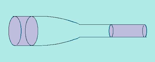 La Ecuación de Continuidad l A v l A v Consideramos el flujo de un fluido por un tubo de diámetro variable: la cantidad de masa que entra en el