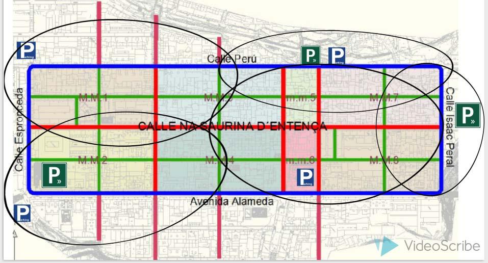 3. NECESIDADES APARCAMIENTO Punto de partida para el diseño de la nueva urbanización en cuanto a necesidades de aparcamiento: Aparcamiento en superficie actualmente: 66 plazas Parking público