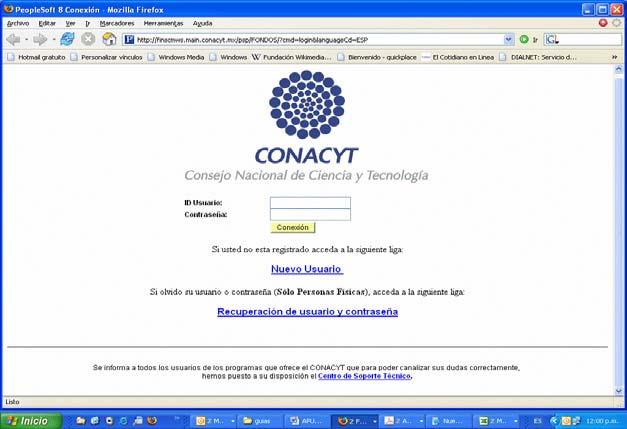 http://svrfm8.main.conacyt.mx/pls/enruta_url/pia_fondos.enrutar?conacyt=0 Acceso al sistema 2 A través del portal de CONACYT, deberá seguir los siguientes pasos: http://www.conacyt.gob.