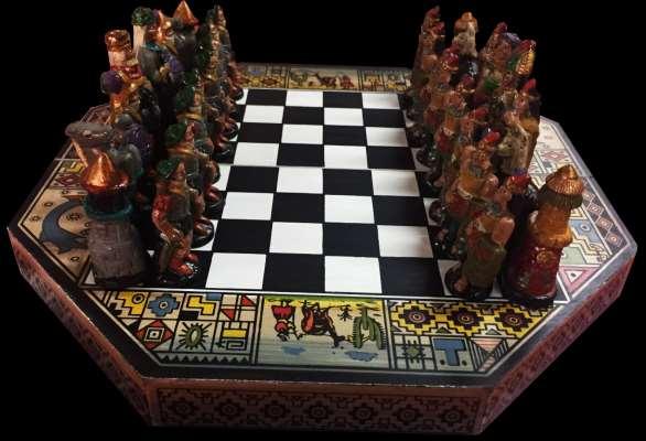 ajedrez de madera.