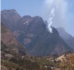 La Libertad: Incendio en Cascas viene arrasando 130 hectáreas de cobertura natural La Policía Nacional del Perú (PNP) de constató que el incendio forestal que se viene registrando en los sectores