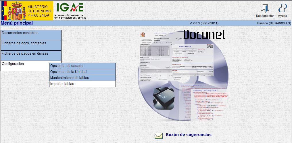 Proceso de carga de datos en Docunet desde el fichero ExpDocuconta.