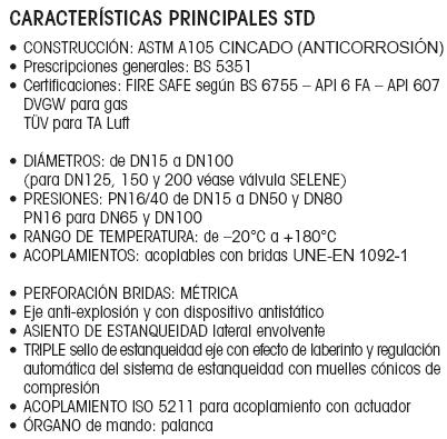 HOMOLOGADA POR REPSOL CONEXION CUERPO REFERENCIA PN16 PN40 DN 15 ½ ASTM A105
