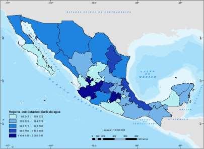 Se estima que en México el 7% de los hogares no reciben el agua y la consiguen acarreándola de otra vivienda, de una llave pública, de pozos, ríos, arroyos, lagos, lagunas o mediante pipas.