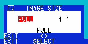 Tamaño de imagen Utilice las teclas < y > para alternar entre FULL (pantalla completa) y 1:1 (tamaño real). Configuración OSD Este submenú consta de 3 elementos. Posición H.