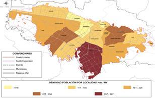 Factores urbanos limitantes Alta segregación urbana, que se traduce en la localización de las viviendas de los estratos sociales más pobres en