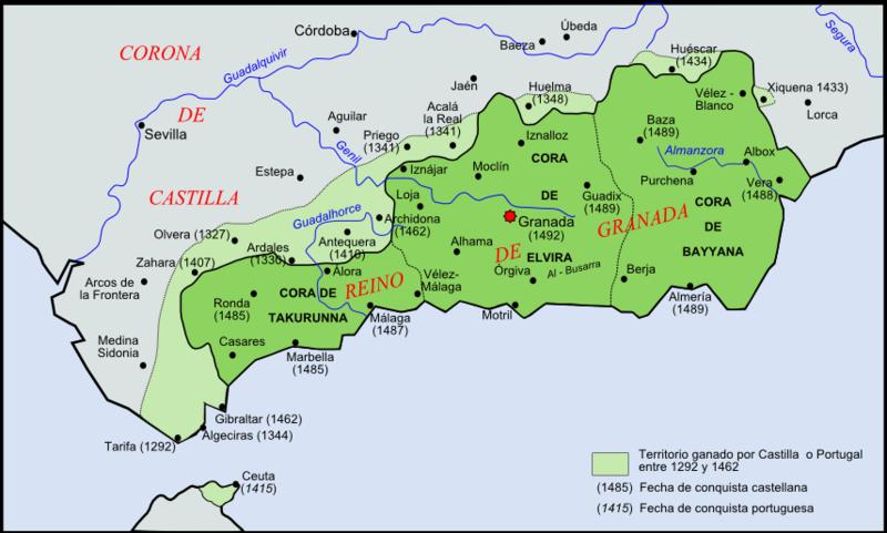 El último reducto de Al-Andalus, el reino de Granada, fue el que gozó de mayor estabilidad política, ya que mantuvo un territorio y un gobierno estable más de 250 años.
