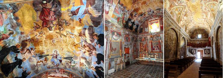 ❸ Tras Sagrario también completamente pintados sus muros y bóveda Toda la historia esta inmortalizada en la decoración de sus
