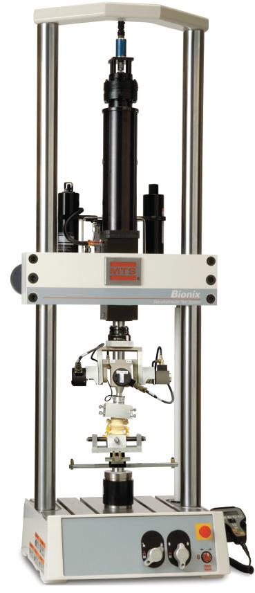 Figura 3-1 Máquina de ensayos mecánicos Bionix-370 (MTS, USA) utilizada para el ensayo de compresión. 3.2.