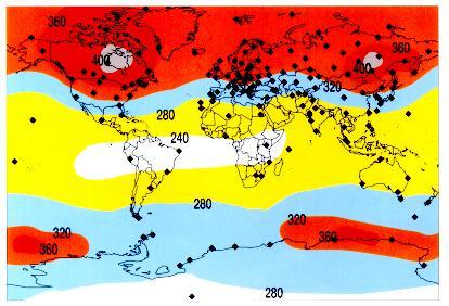 3. DISTRIBUCION GLOBAL DEL OZONO Densidad del ozono y