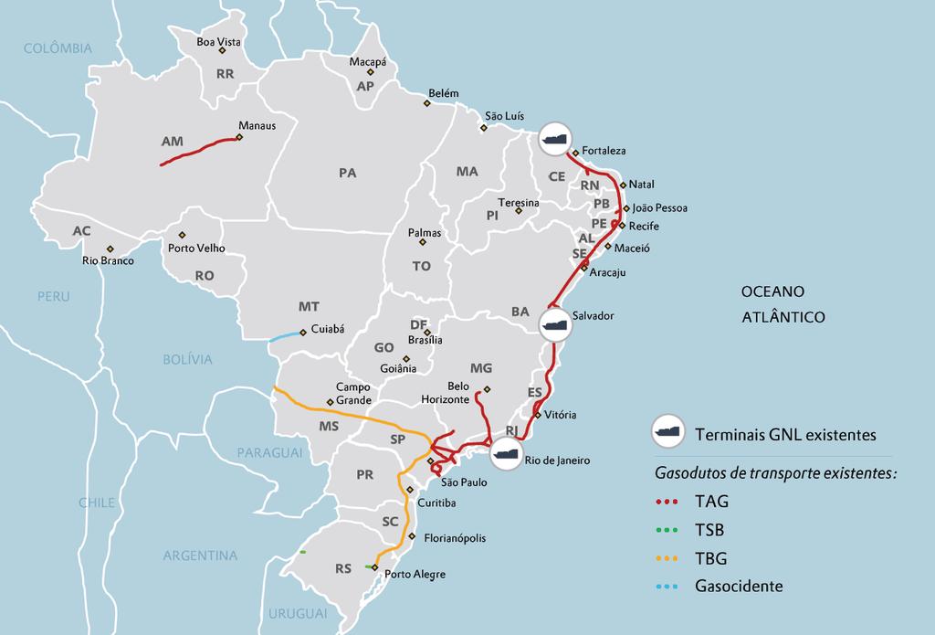 Infraestructura de transporte de Gas Natural en Brasil 9.