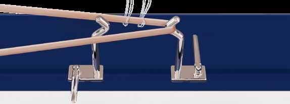 Ajuste los soportes regulables del equipo de manera que la separación entre ambos sea 10 mm menos que la longitud deseada del injerto (ya que la longitud final del