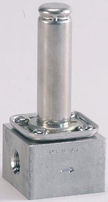 Cuerpo de válvula EV20B (NC) de acero inoxidable Conex. ISO 228/ G 8 G 4 Material de la junta Tamño de orficio ) Vapor a baja presión (40 C/3.6 bar) y orificio de tamaño DN.5 