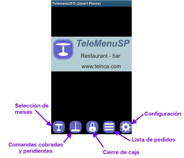 TeleMenuPro Con solo 4 botones manejamos nuestro restaurante, bar o cualquier negocio similar. Selección de mesas. Aquí podemos elegir las mesas ocupadas o libres.