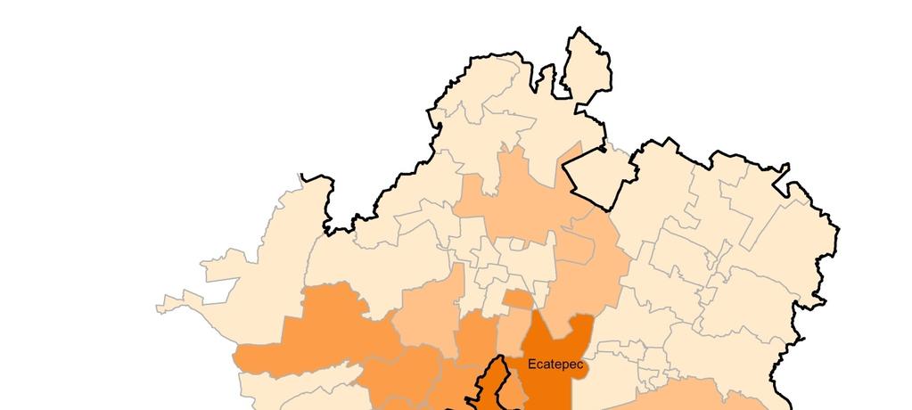 Número de personas en situación de pobreza, según municipios de la zona