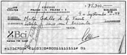 Cheque: El cheque se emite Nominativo y Cruzado, y es extendido a nombre del Beneficiario del compromiso, sin excepción, y solo puede ser cobrado por éste.