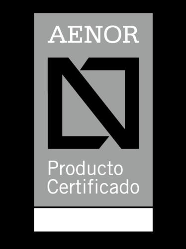 Certificado, AENOR ha ensayado el producto y ha comprobado el sistema de la calidad aplicado para su elaboración AENOR realiza estas actividades periódicamente mientras el
