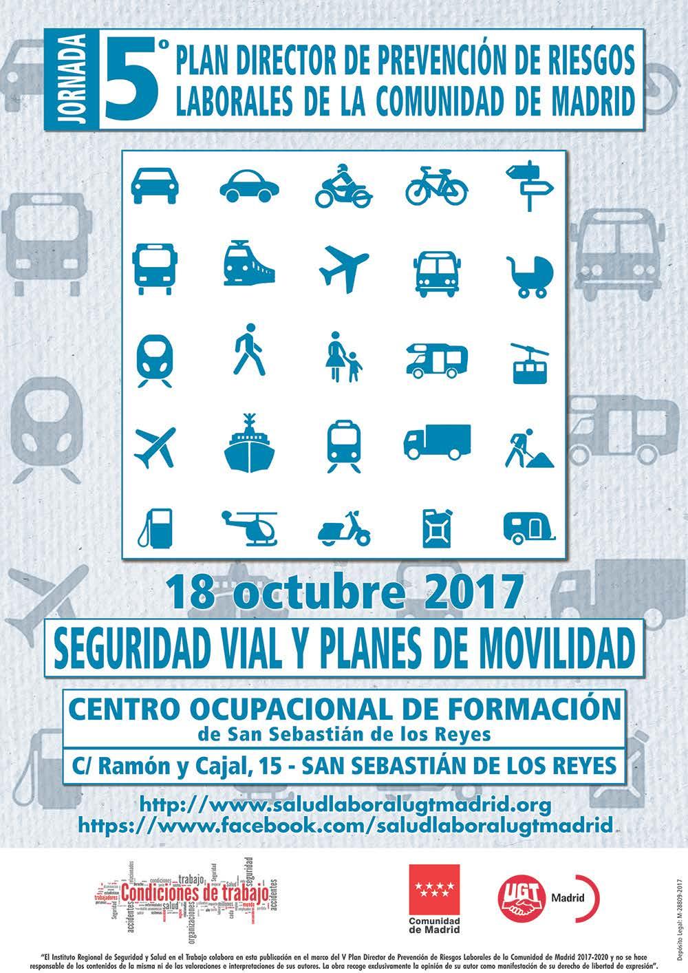 El 18 de Octubre de 2017, UGT Madrid organizamos una jornada informativa sobre Seguridad Vial Laboral y Planes