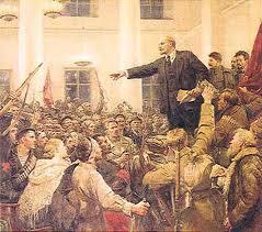bolchevique, tomaban el Palacio de Invierno el 25 de Octubre de 1917 (7 de Noviembre en el calendario occidental), derrocando al gobierno burgués, rindiendo al viejo estado, proclamando la República