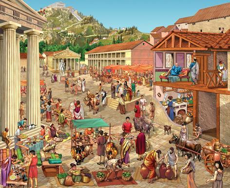 Los griegos vivían en ciudades llamadas polis.