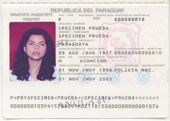 Pasaporte y Cédula de Identidad de Paraguay Pasaporte Valido y Vigente de