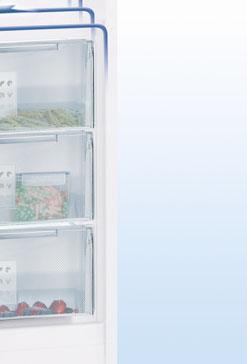 Con el sistema VarioSpace, los cajones y estantes intermedios de cristal son extraíbles por lo que se La calidad de los congeladores de Liebherr es