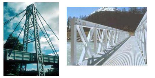 91 diferencias entre concepciones de puentes tradicionales con una simple sustitución del material y los primeros pasos hacia concepciones adaptadas a las propiedades del FRP.