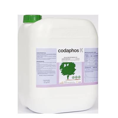 CODAPHOS K Formulación fosfo-potásica de alta graduación (700 g/l) específica para potenciar el sistema natural de defensa de la planta contra enfermedades criptogámicas, tales como: pobredumbre de